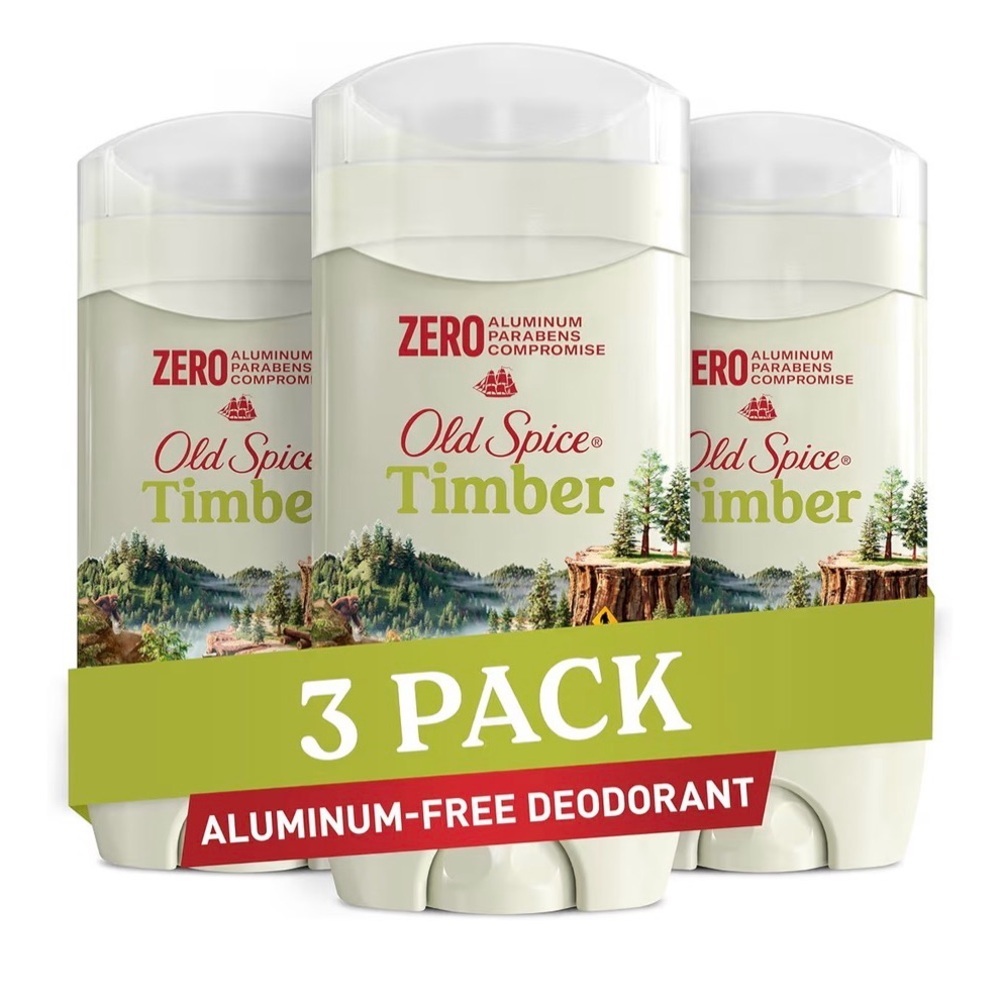 Old Spice Fresher Collection Invisible Solid Men's Deodorant, Timber, 3 oz, 3pk